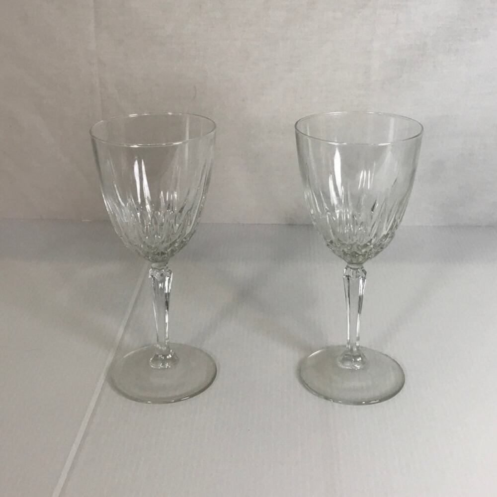 Luminarc Retro Diamant Vintage Crystal d’Arques Durand Crystal Wine Glasses